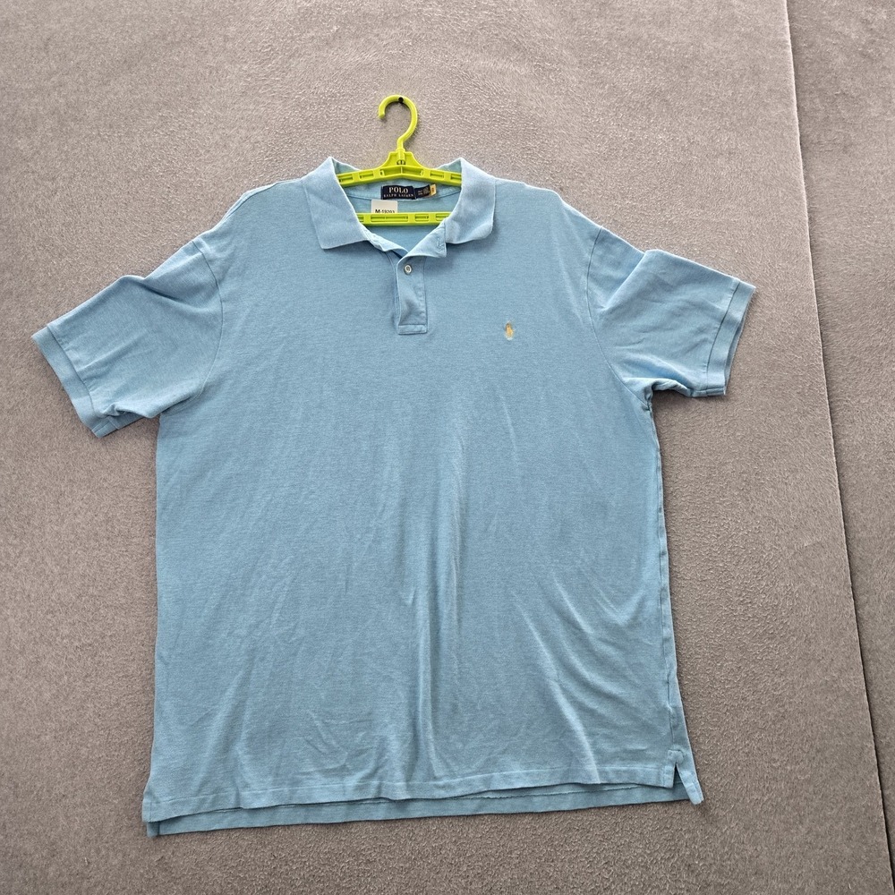 Polo Ralph Lauren‎ Men Polo 3XLT Blue Embroidered Classic Polo Shirt Logo